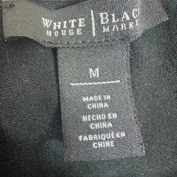 White House Black Market black open front sweater size medium - Picture 8 of 9